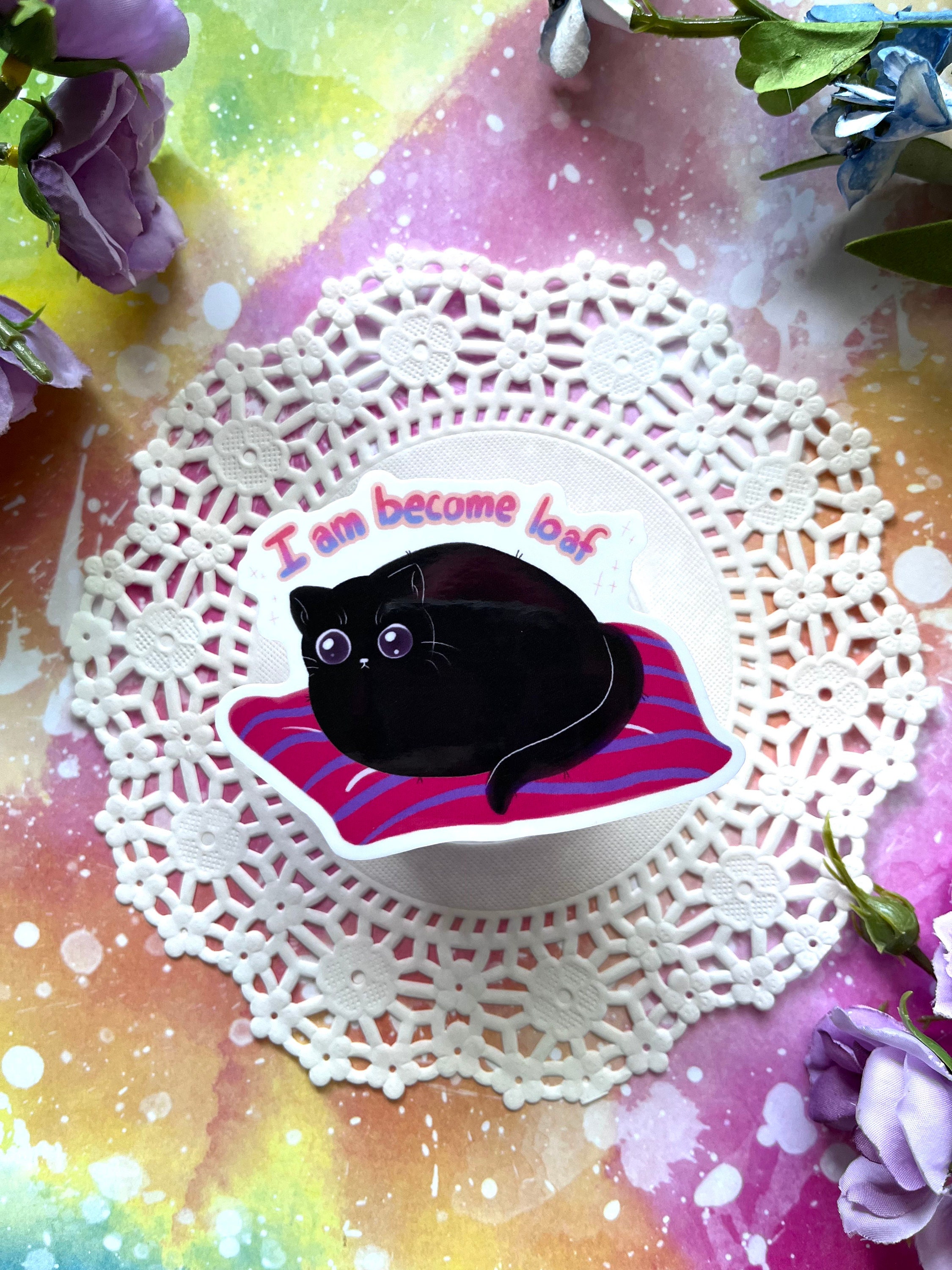 Black Cat Vinyl Sticker 3"