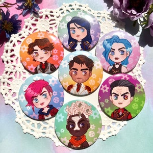 Arcane League of Legends 1.75” Buttons