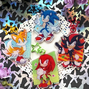 Portachiavi in acrilico di Sonic / Sonic, Shadow, Tails, Knuckles