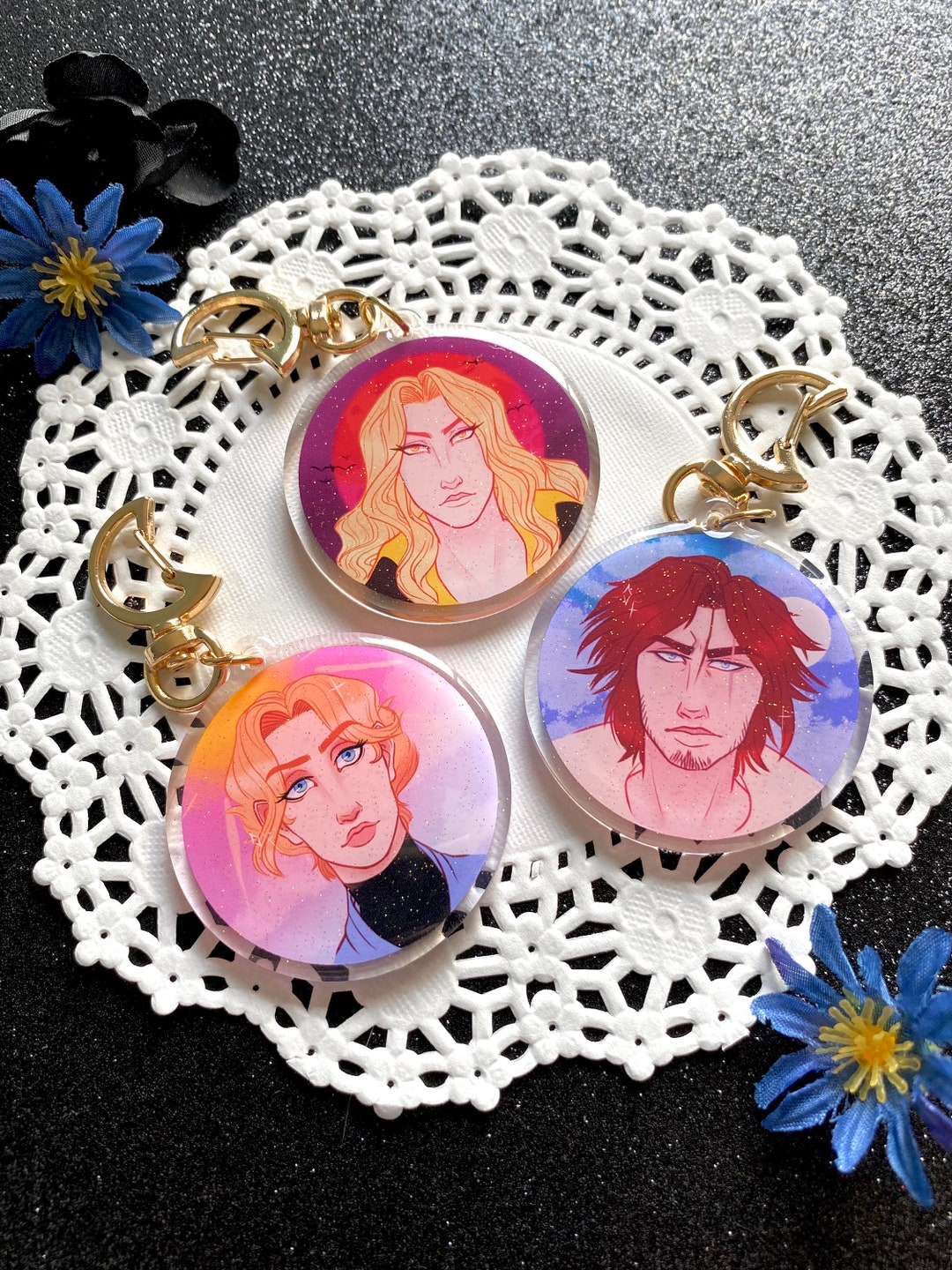 Castlevania Acrylic Charm Keychain | Alucard, Trevor, Sypha - Etsy