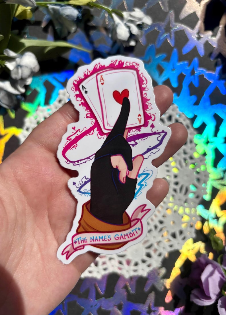 Gambit Sticker X-men Gambit Vinyl Sticker 4
