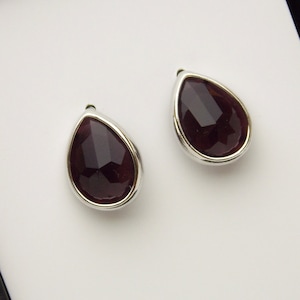 Burgundy Earrings, Silver Burgundy Stud Earrings, Burgundy Post Earrings, Maroon, Wine, Dainty, Burgundy Wedding, Studs, Bridesmaid Earrings