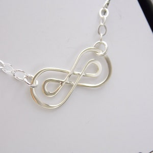 Infinity Necklace, Infinity Pendant, Eternity Necklace, Sterling Silver, Mom Gift,Friend Gift, Bridesmaid Gifts, Mom and Daughter Gift