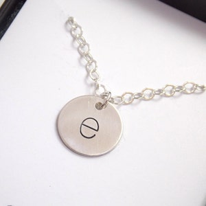Silver Initial Necklace, Silver Letter Necklace, Sterling Silver, Bridesmaid Necklace, Initial Charm, Monogram Necklace, Initial Pendant Mom