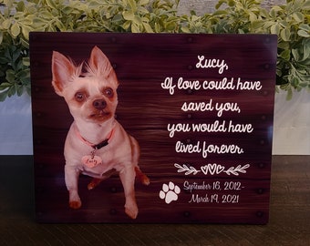 If Love Could have saved you, you would have lived forever, Personalized Pet Memorial, Pet Loss Gift for Dog Mom, Bereavement Gift, Rainbow