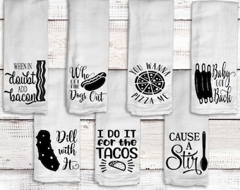 French Market Black Kitchen Towel Set - Retro Barn Country Linens