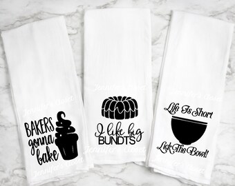 Baking Gift, Flour Sack Dish Towels, Chef Gift,