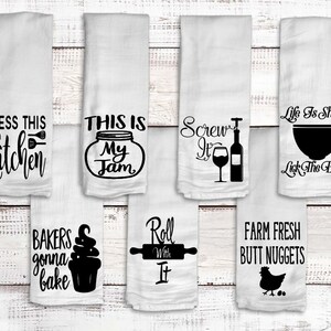 Funny, Kitchen Towel, Flour Sack Towels, Kitchen Decor, Hostess Gift, Kitchen Towels, Dish Towel, Song Lyric Towel, Kitchen Towel, Tea Towel image 4