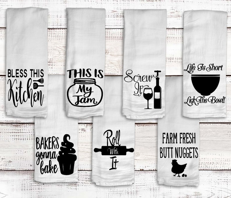 Funny, Kitchen Towel, Flour Sack Towels, Kitchen Decor, Hostess Gift, Kitchen Towels, Dish Towel, Song Lyric Towel, Kitchen Towel, Tea Towel image 4