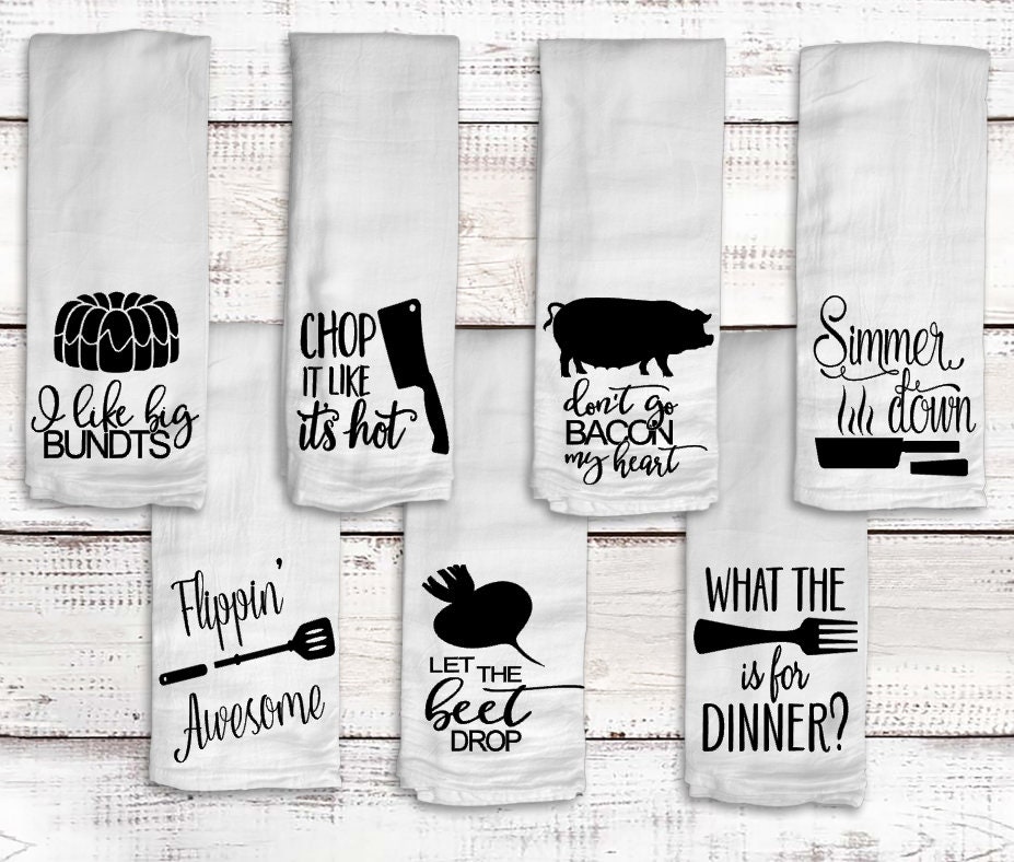 Funny Kitchen Flour Sack Towels - Individual – Shower Them With Gifts LLC