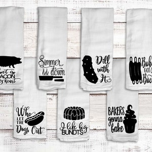 Dish Towels for kitchen with Funny Sayings,  Housewarming Gift,