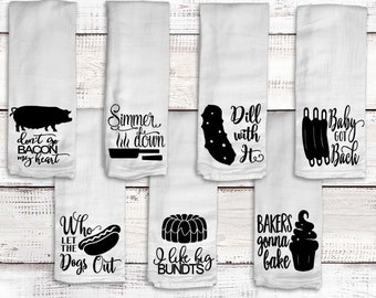 Chrismas Gift, Flour Sack Dish Towels, Stocking Stuffer, For Her
