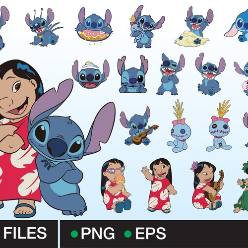 Lilo and Stitch Lilo Silhouette Stitch Png Vector - Etsy