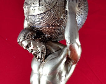 Atlas holder of the Sky greek statue figure NEW patina gold New 22 inches