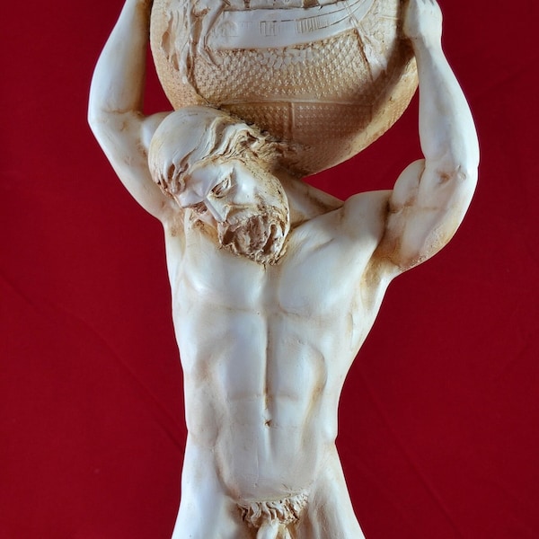 Atlas holder of the Sky greek statue figure NEW patina aged New 22 inches