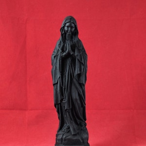 Jungfrau Maria betende Mutter von JESU Madonna Schwarze Patina Statue 20,5 cm (8 Zoll)
