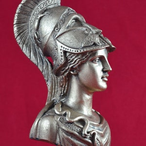 Athena bust greek statue wisdom civilization goddess gold patina NEW Free shipping