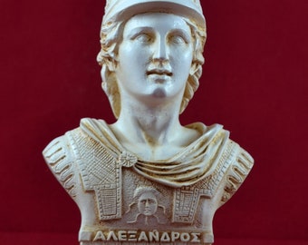 Alexander The Great Bust Greek Statue 7,5 inch aged patina