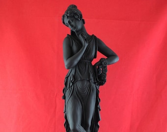 Bogini Persefona, Królowa Podziemia, mitologia grecka, posąg czarny, 38 cm 15 cali