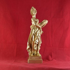 Demeter Greek Goddess of Agriculture, Fertility, Sacred Law and the Harvest Gold 10 inches