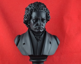 Beethoven Buste statue grecque noir 12,5 pouces 32 cm
