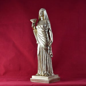 Persephone Gold Goddess  Queen of the Underworld  statue  25 cm 10 inches