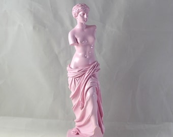 Roze Aphrodite-standbeeld, Venus-liefdesgodin, altaardecoratie 10 inch 26 cm