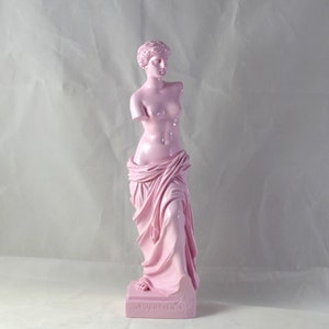 Aphrodite of Milo Venus Pink Goddess Aphrodite Statue 10 inches 26 cm