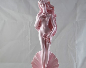 Rising Venus Greek Goddess Aphrodite Statue Pink 10 inch 26 cm
