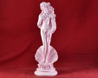 Rising Venus Greek Goddess Sculpture Aphrodite Statue Pink 10 inch 26 cm