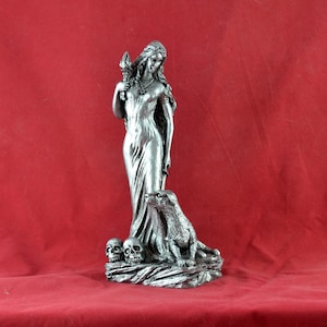 Hecate Silver Magic Witch Goddess Hekate  statue  19cm 7,5 inches