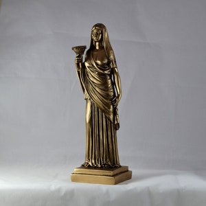 Persephone Gold Black Goddess  Queen of the Underworld  statue  25 cm 10 inches