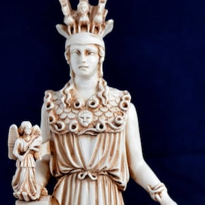 statua greca di Atena Minerva Pallade figura NUOVA patina