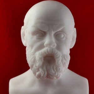 Sokrates Büste griechische Statue Weiß NEU