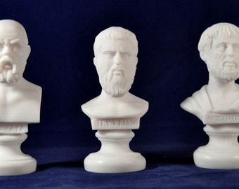 Socrates ,  Plato, Aristotle  Bust greek Great Philosophers Set  NEW Free shipping-Tracking