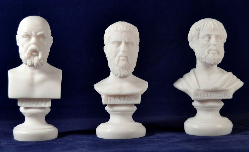 Socrates , Plato, Aristotle Bust greek Great Philosophers Set NEW Free shipping-Tracking image 1