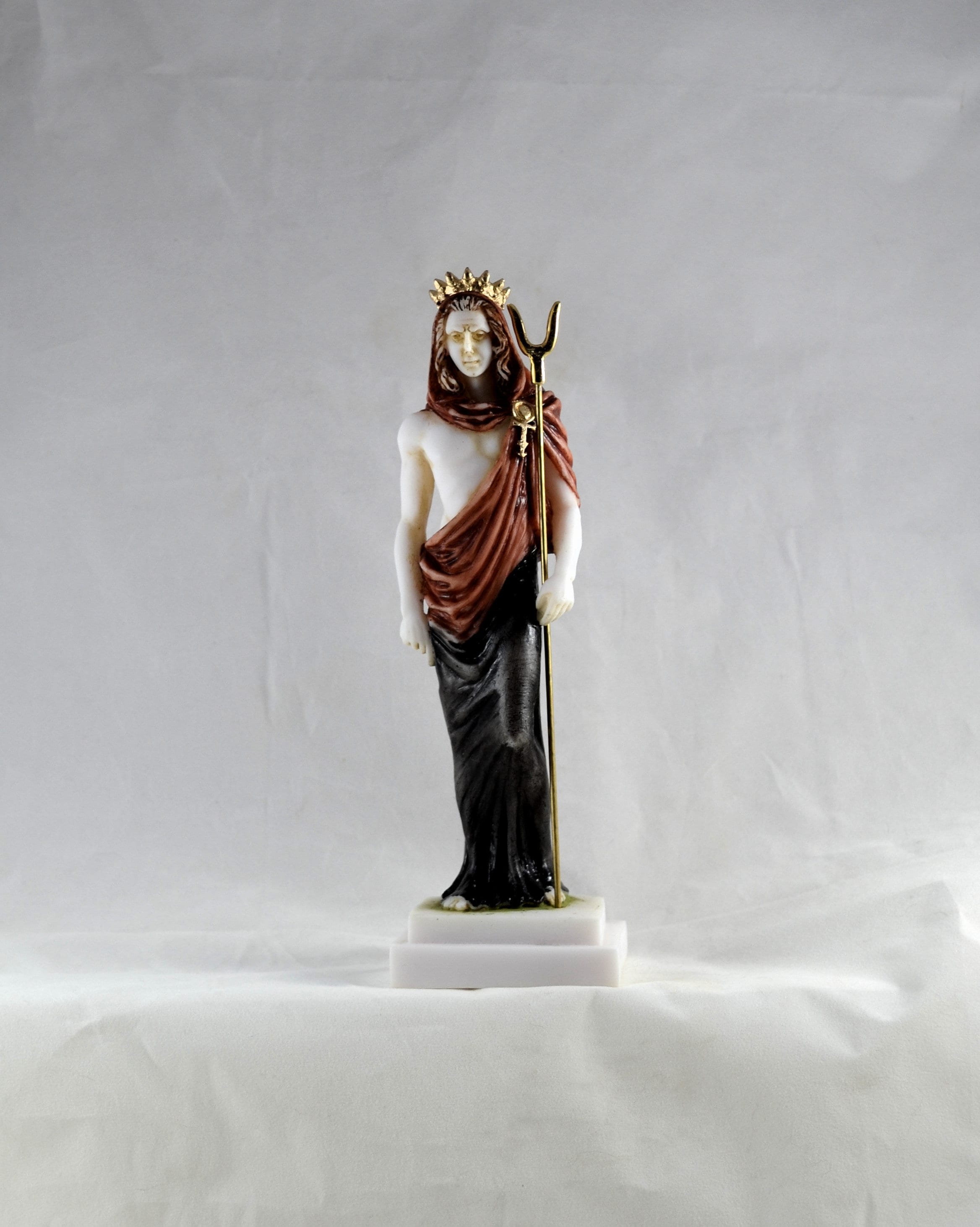 Statuetta Ade Statua Ade Plutone Dio Degli Inferi - Alabastro 13 Cm,  Decorazione Greca Decorazione Mitologica Greca, image size:2336x2924