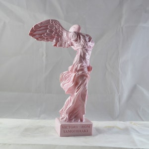 Nike Victory of Samothrace Statue Sculpture pink  NEW mythology