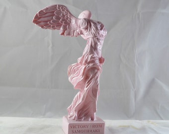 Nike Victory of Samothrace Statue Sculpture pink  NEW mythology