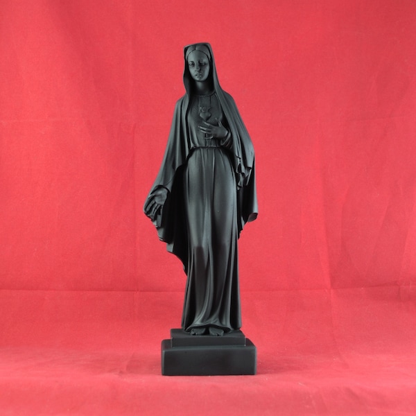 Virgin Mary Mother of JESUS Madonna Black Patina  Statue 27 cm (10,7 inches)