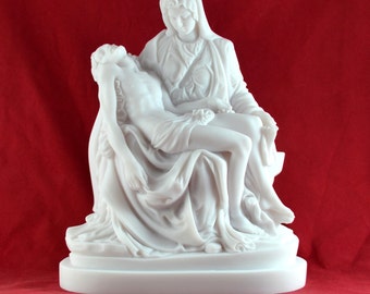 Pieta by Michelangelo Madonna Jesus Statue Sculpture  Handmade  24 cm ( 10 inch)