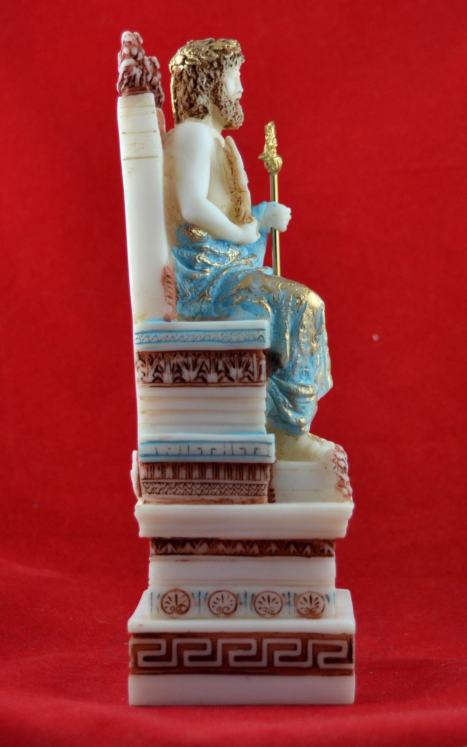 Zeus Greek Statue King of Gods Ruler of Sky Colour NEW Free | Etsy