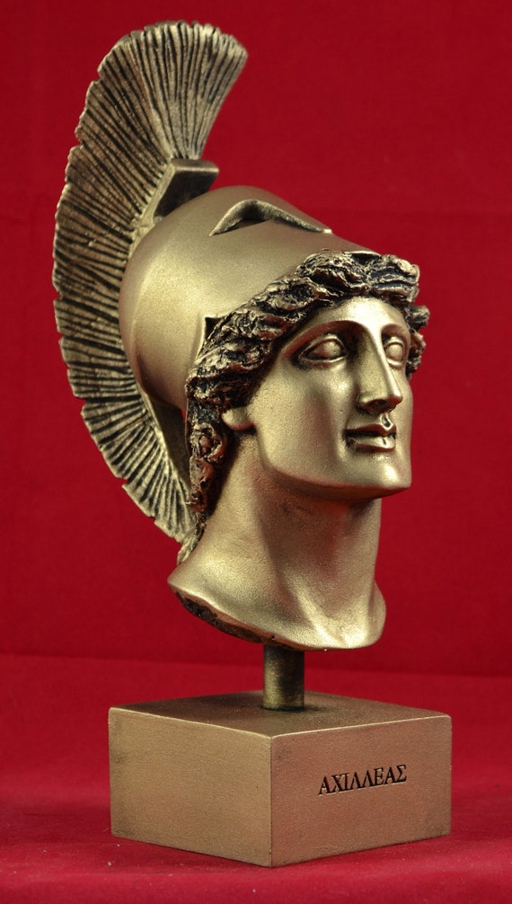 Achilles Bust Hero Iliad Gold Patina Statue Greek Mythology Etsy Achilles Bust Hero Iliad Gold Patina Statue Greek Mythology Etsy
