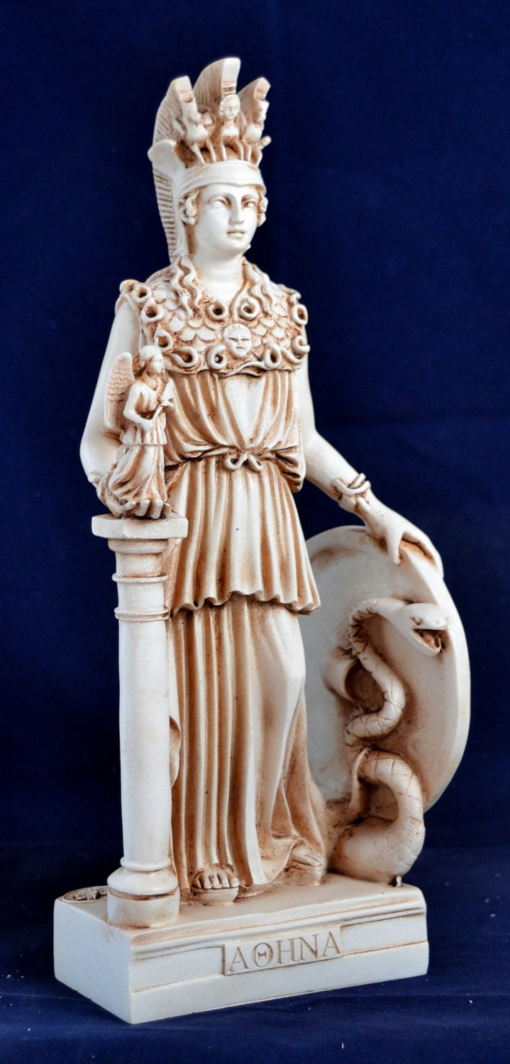 Athena minerva pallas greek statue figure NEW patina | Etsy