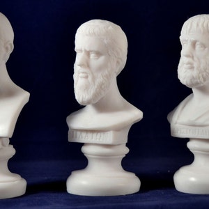 Socrates , Plato, Aristotle Bust greek Great Philosophers Set NEW Free shipping-Tracking image 3