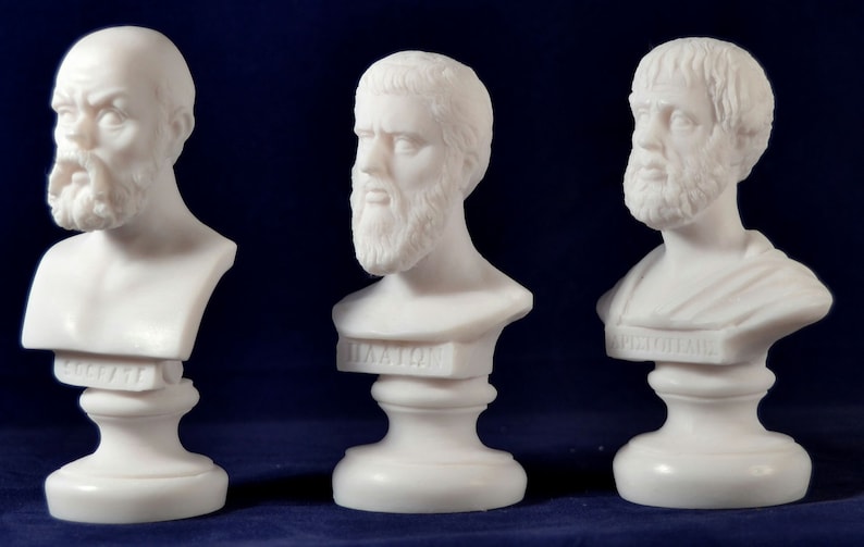 Socrates , Plato, Aristotle Bust greek Great Philosophers Set NEW Free shipping-Tracking image 3