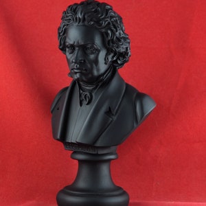 Buste de Beethoven statue grecque noir 12,5 pouces 32 cm image 2