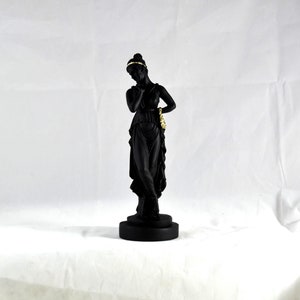 Persephone Goddess Black Gold Queen of the Underworld  statue  18cm 7 inches