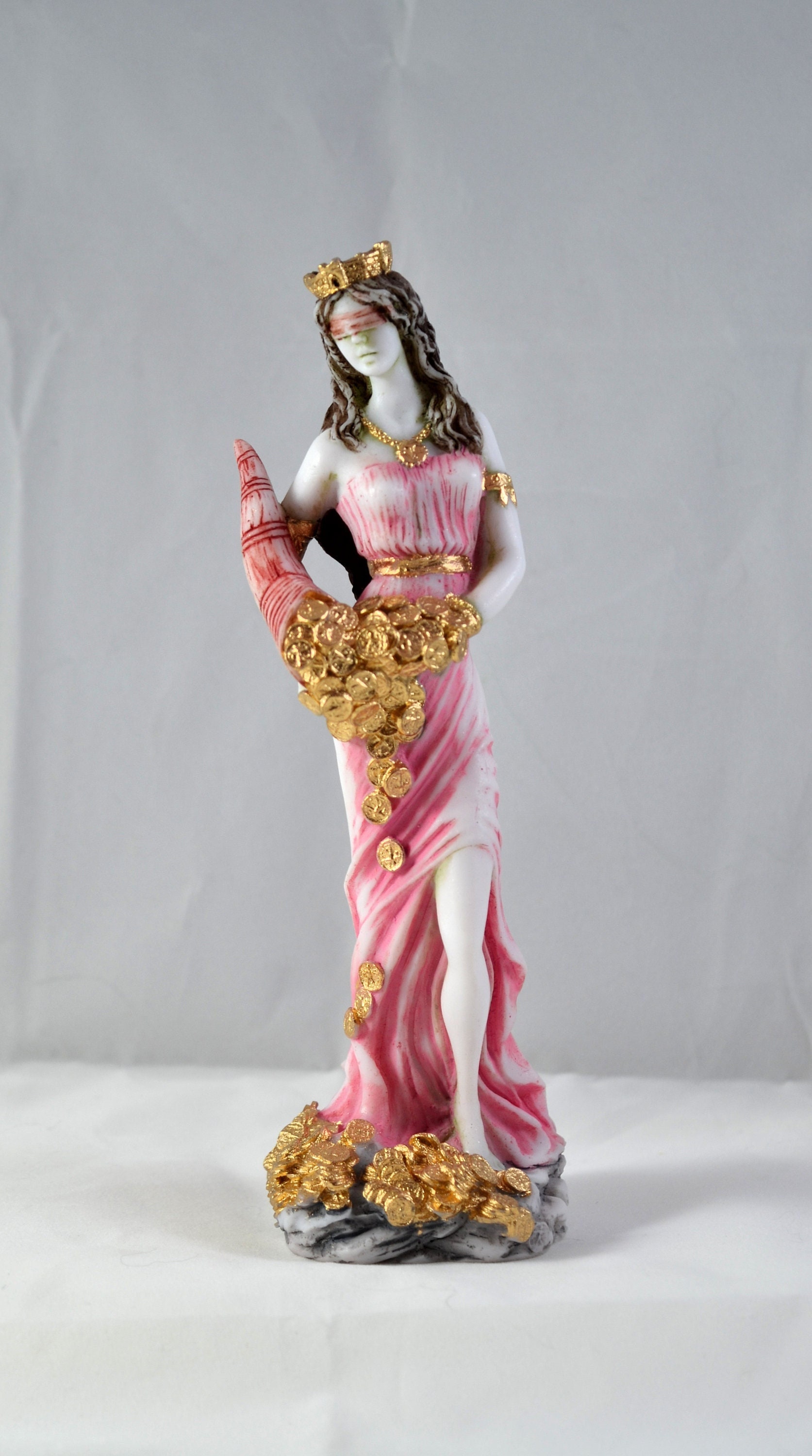 Fortuna Roman Goddess Of Fortune and luck Statue Tykhe Tyche Figurine