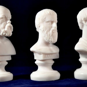 Socrates , Plato, Aristotle Bust greek Great Philosophers Set NEW Free shipping-Tracking image 2